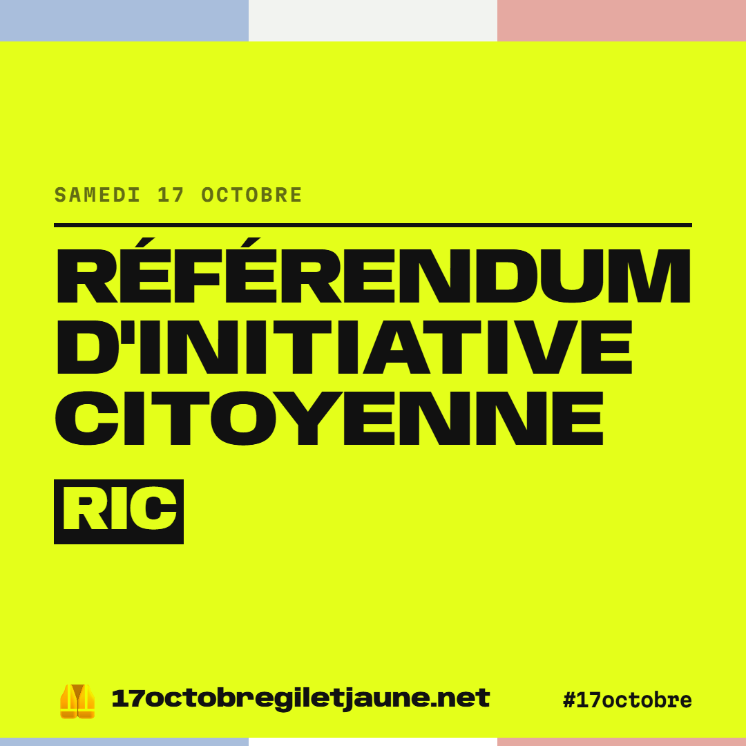 Référendum d'initiative citoyenne, RIC.