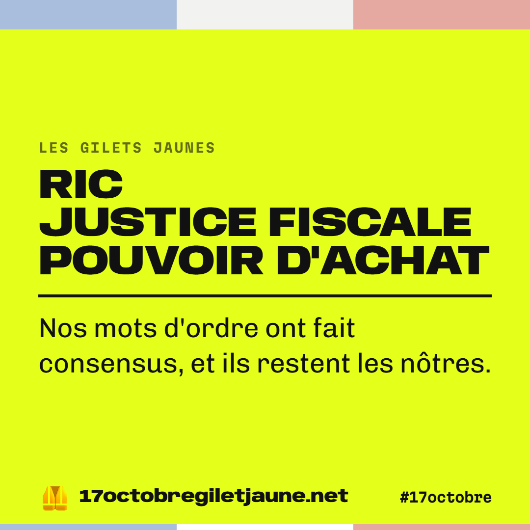 RIC, justice fiscale, pouvoir d'achat : nos mots d'ordre ont fait consensus, et ils restent les nôtres.